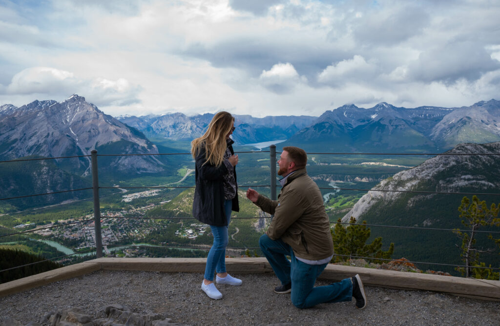 Banff wedding photographer, Calgary engagement photographer, Sulpher mountain engagement